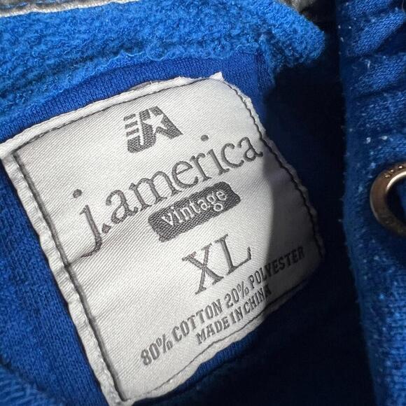 J America Kentucky Wildcats Hoodie XL Blue Pullover Vintage Distressed Logo - Picture 5 of 7